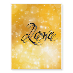Golden Love Temporary Tattoos