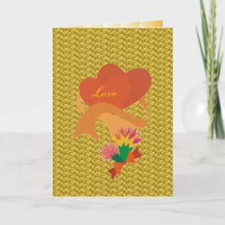 Golden Love Valentine's Card