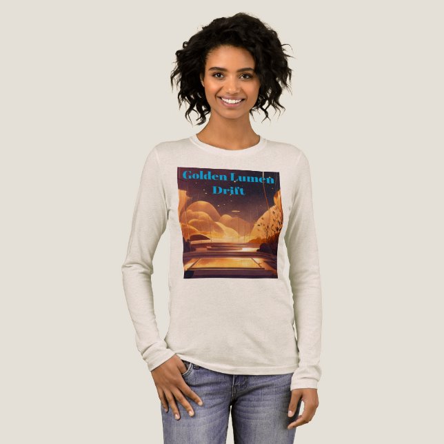 Golden Lumen Drift Tri-Blend Shirt (Full Front)