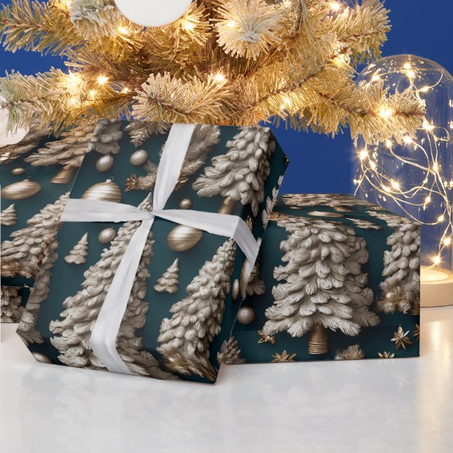 Golden Luxury Christmas Wrapping Paper (Holidays)