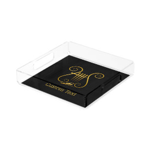 Golden Lyre Acrylic Tray