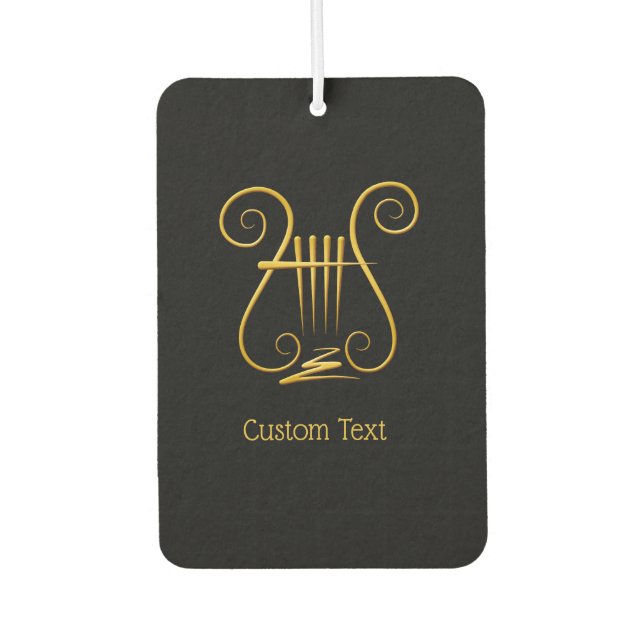 Golden Lyre Air Freshener (Front)