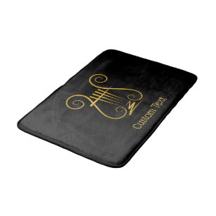 Golden Lyre Bath Mat