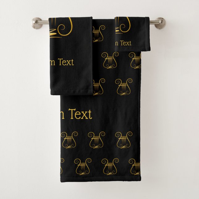 Golden Lyre Bath Towel Set (Insitu)
