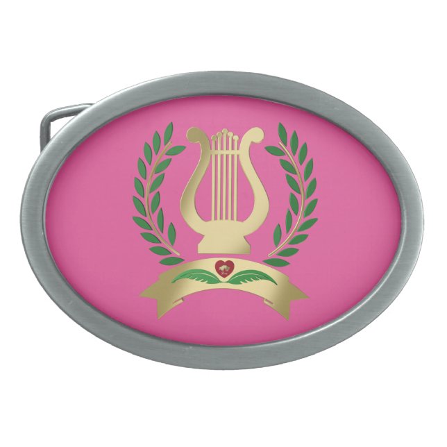 Golden lyre belt buckle (Front)