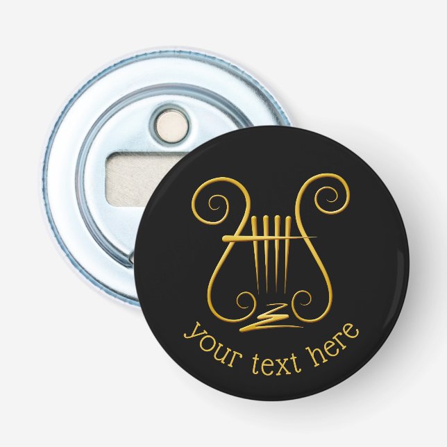 Golden Lyre Bottle Opener (Front)