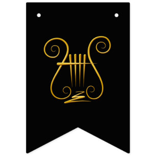 Golden Lyre Bunting Flags