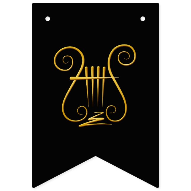 Golden Lyre Bunting Flags (First Flag)