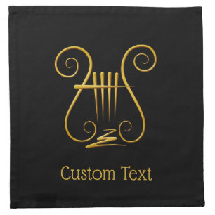 Golden Lyre Cloth Napkin