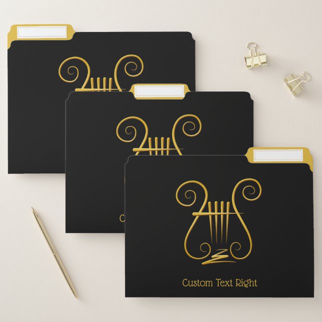 Golden Lyre File Folder (Set)