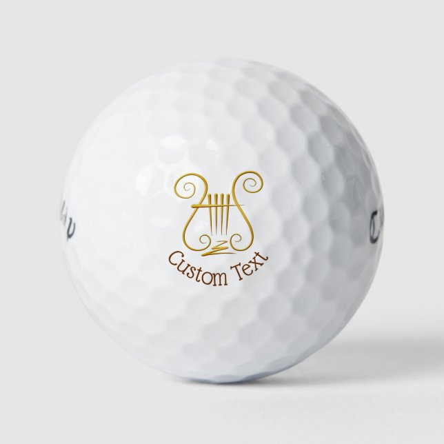 Golden Lyre Golf Balls (Front)