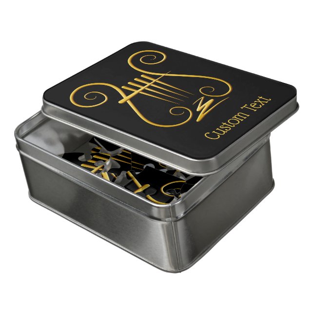 Golden Lyre Jigsaw Puzzle (Lid Open)