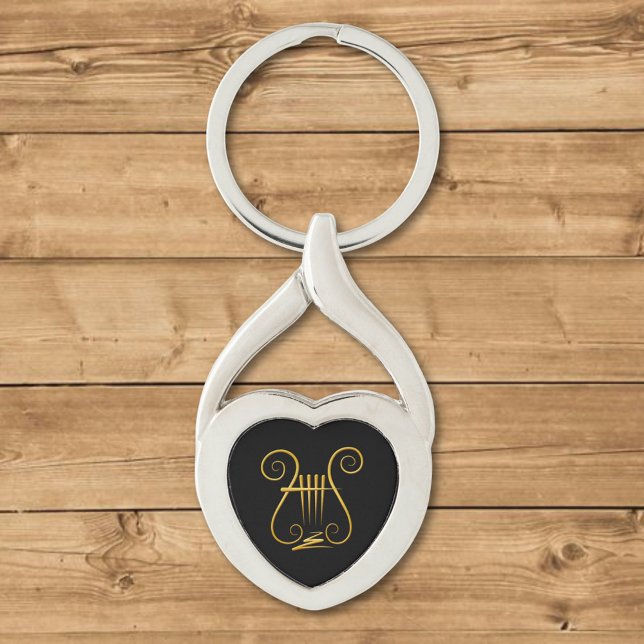 Golden Lyre Keychain (Creator Uploaded)