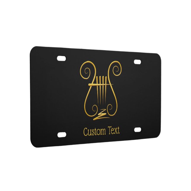 Golden Lyre License Plate (Right)