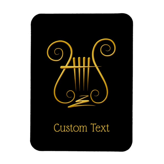 Golden Lyre Magnet (Vertical)