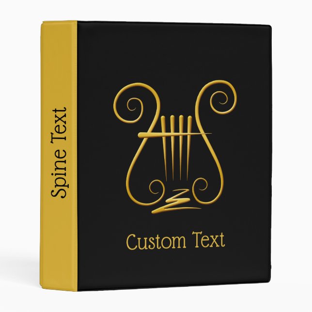 Golden Lyre Mini Binder (Front/Spine)