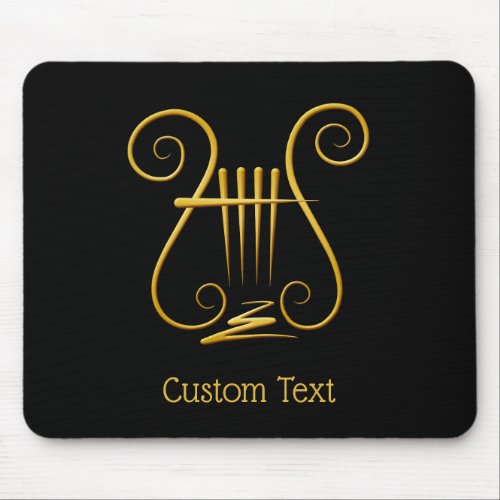 Golden Lyre Mouse Pad