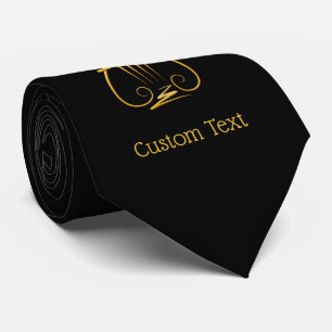 Golden Lyre Neck Tie