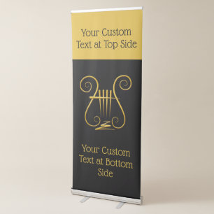 Golden Lyre Retractable Banner
