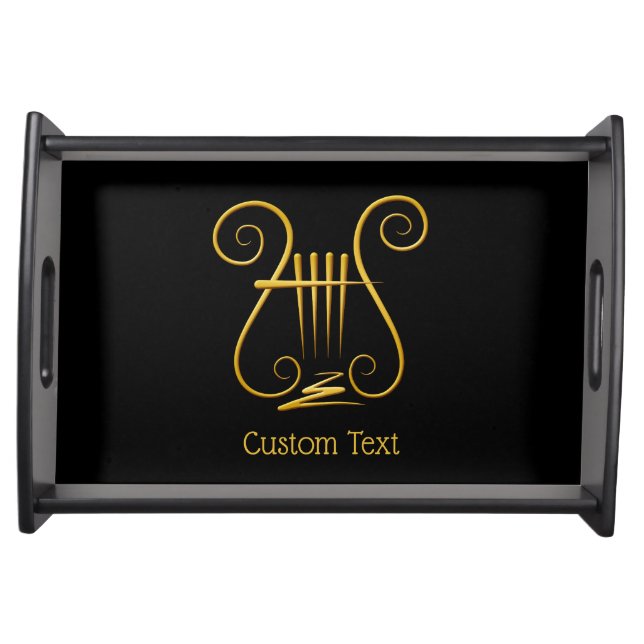 Golden Lyre Serving Tray (Front)