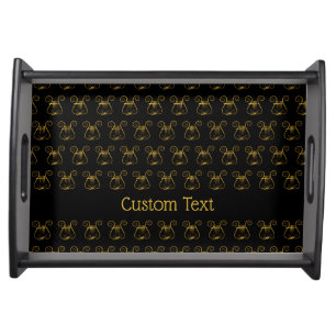 Golden Lyre Serving Tray