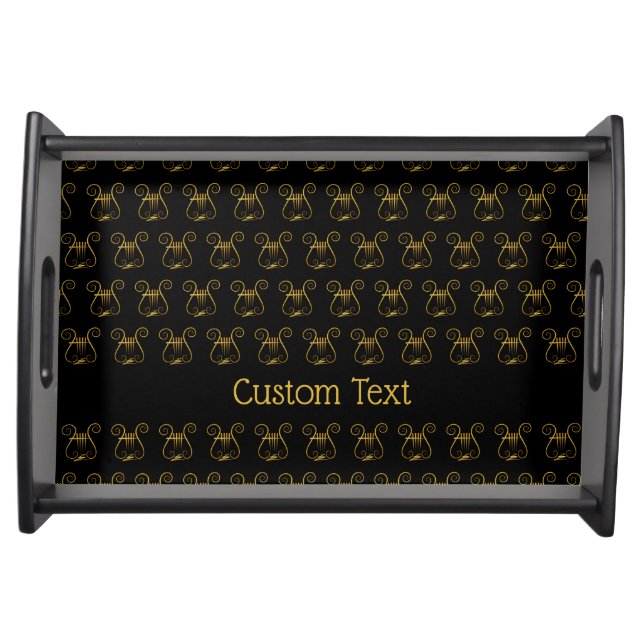 Golden Lyre Serving Tray (Front)