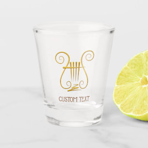 Golden Lyre Shot Glass
