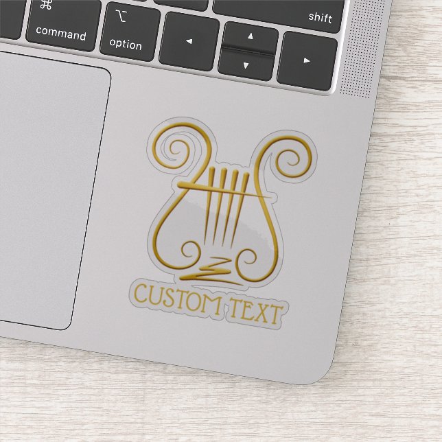 Golden Lyre Sticker (Detail)