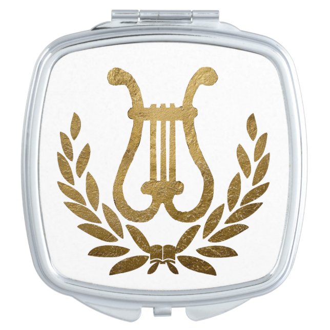 Golden Lyre tote Compact Mirror (Front)