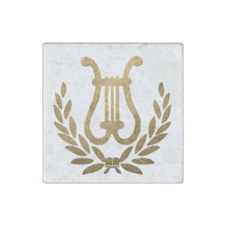 Golden Lyre tote Stone Magnet