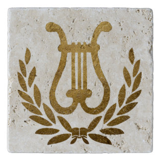 Golden Lyre tote Trivet