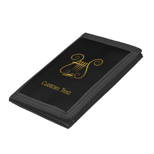 Golden Lyre Trifold Wallet