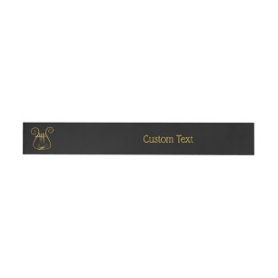 Golden Lyre Wrap Around Address Label