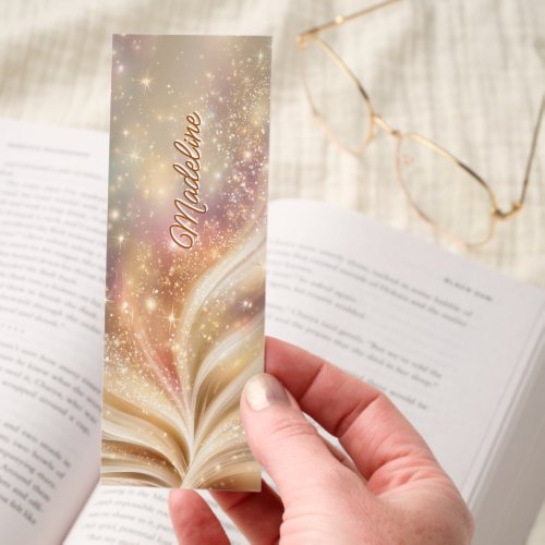 Pretty Bookmarks 14 Golden Magic Book With Sparkling Starlight Bookmarks