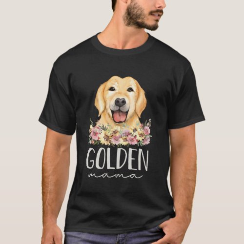 Golden Mama Golden Retriever Dog Mom T_Shirt