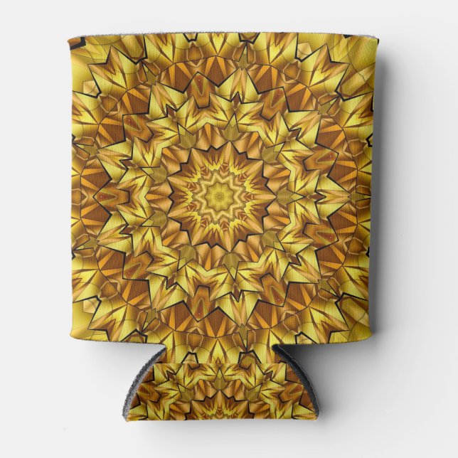 Golden Mandala Antique Abstract Design-63495 Can Cooler (Front)