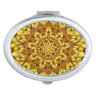 Golden Mandala Antique Abstract Design-63495 Compact Mirror