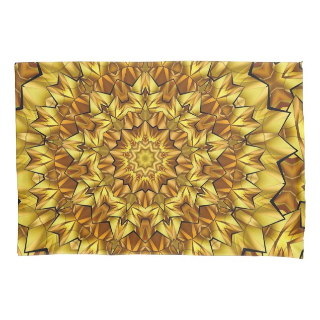 Golden Mandala Antique Abstract Design-63495 Pillow Case (Front)