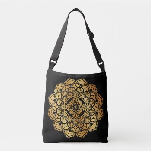 Golden Mandala Art Design Tote Bag