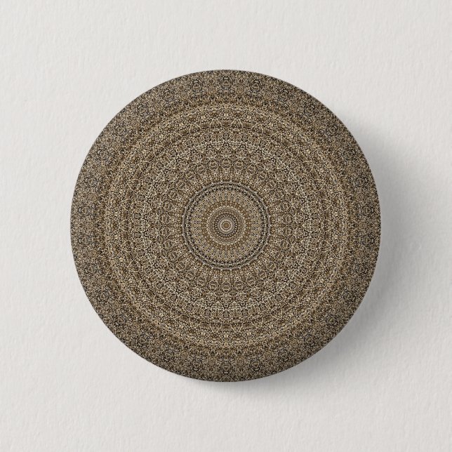 Golden Mandala Button (Front)