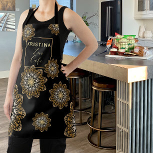 Golden Mandala Elegance Chef’s Apron