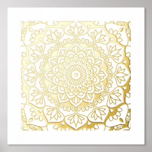 Golden Mandala Foil Prints