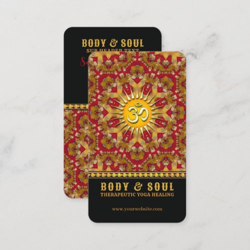 Golden Mandala Healing Love Yoga Business Card