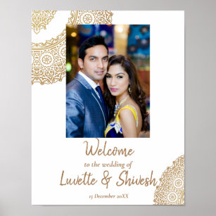 indian wedding welcome board