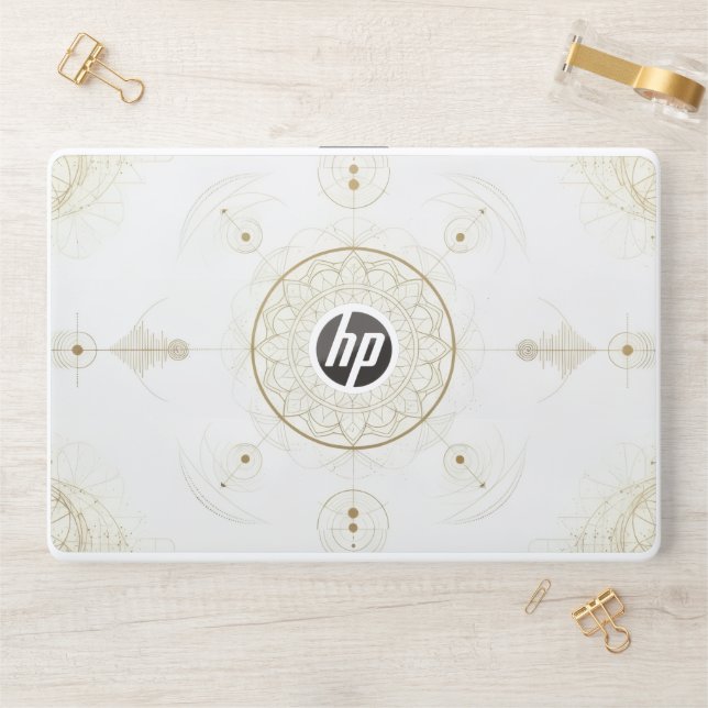 Golden Mandala Laptop Skin Design (Desk)