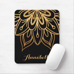 Golden Mandala Mouse Pad