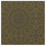 Golden Mandala Pattern with Radiant Symmetry Fabric