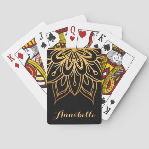 Golden Mandala Poker Cards