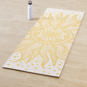 Golden Mandala Sun Salutation Yoga Mat