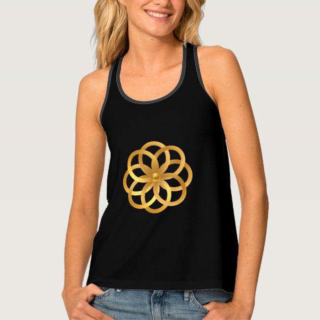 Golden Mandala Tank Top (Front)